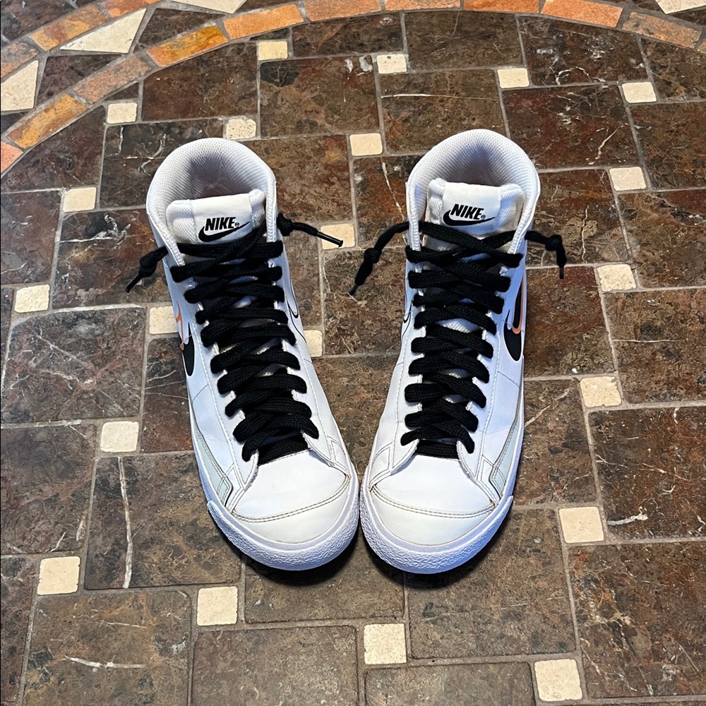 Nike Black and White High-Top Sneakers